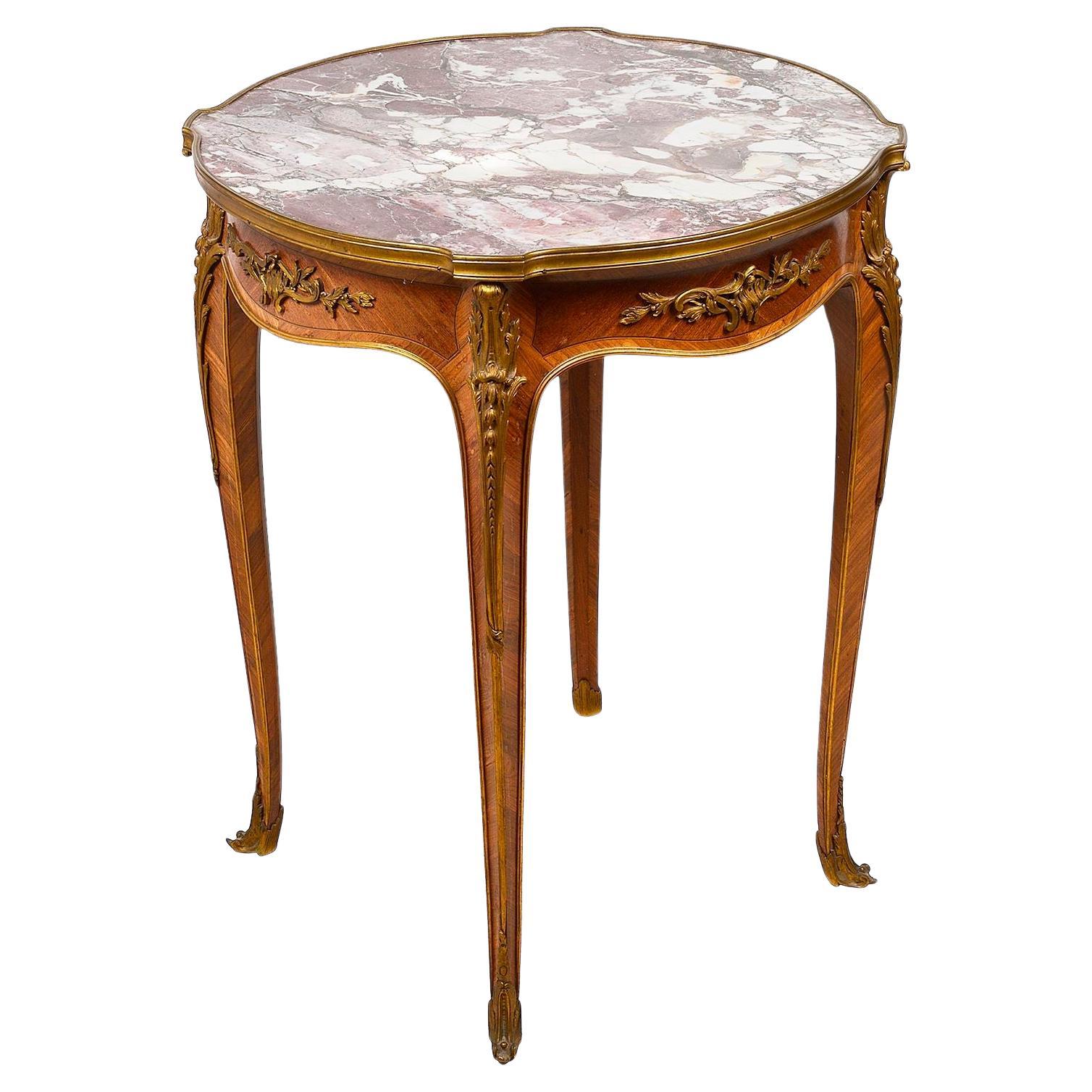 French 19th Century Marble Topped Gueridon, After Linke