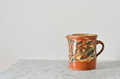 French 19th Century Marbled Glaze Pitcher