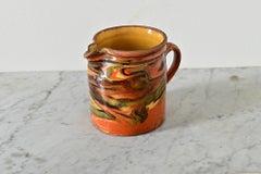 French 19th Century Marbled Glaze Pitcher
