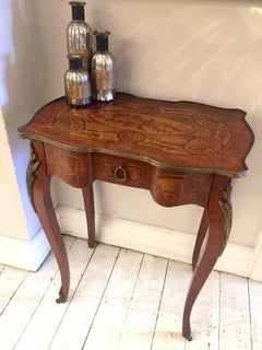 French 19th Century Marquetry Side or Occasional Table with Ormolu Mounts