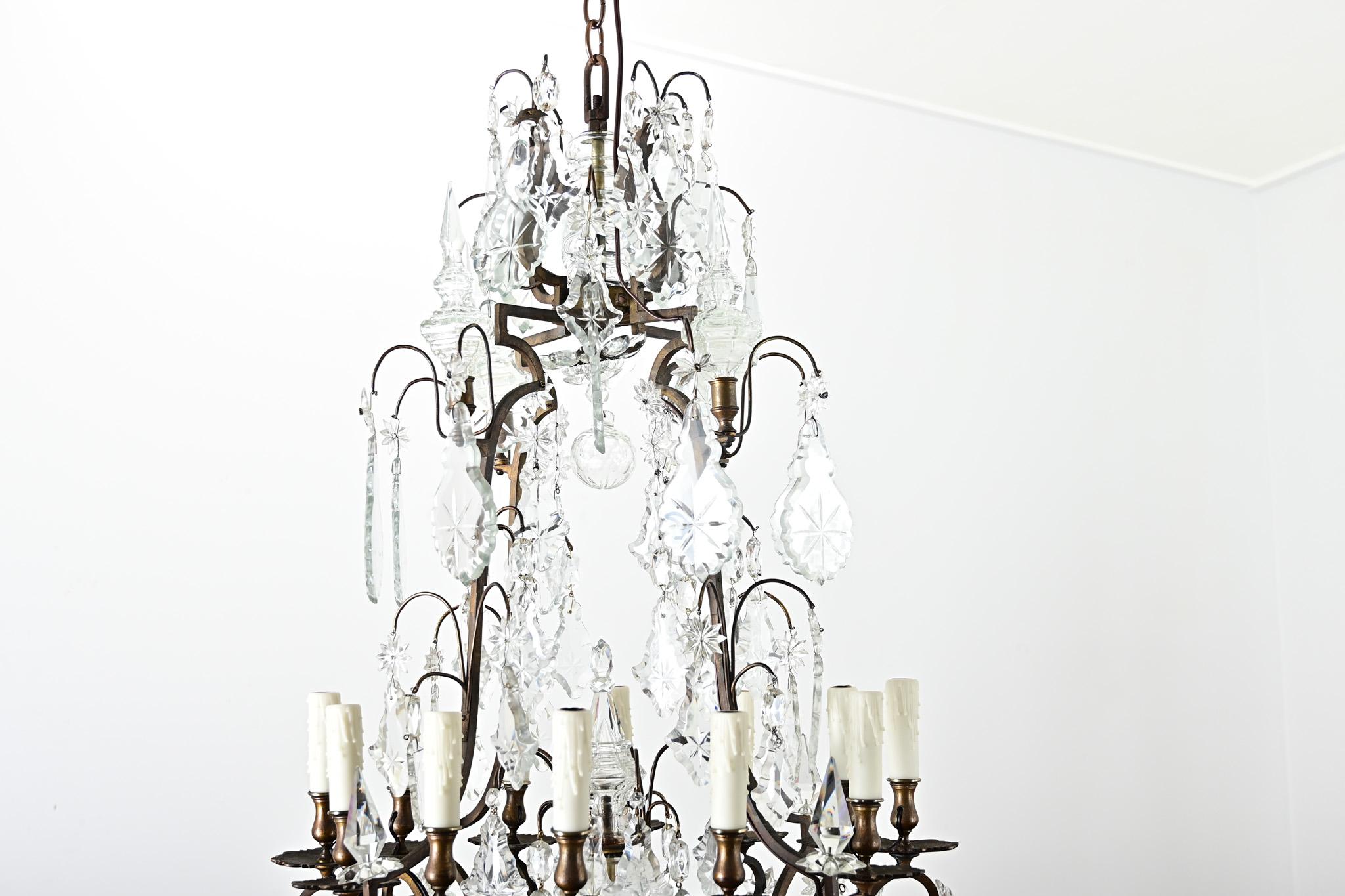 Beaux Arts French 19th Century Massive Crystal Chandelier For Sale