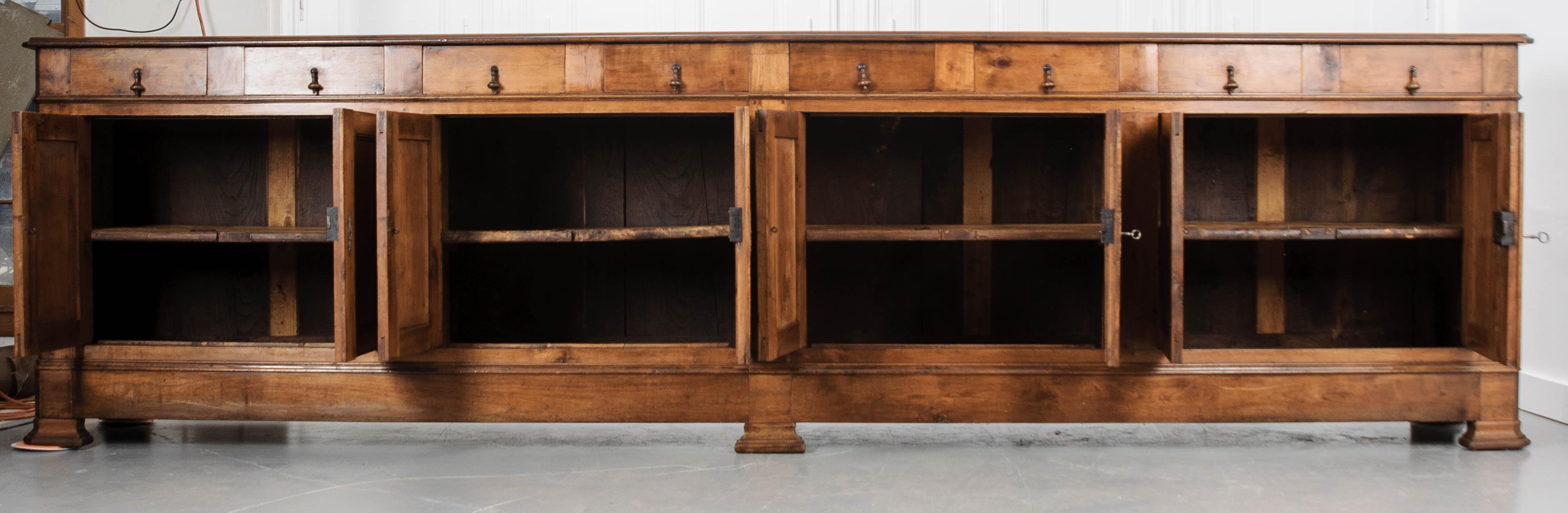 French 19th Century Massive Louis Philippe Walnut Enfilade 3