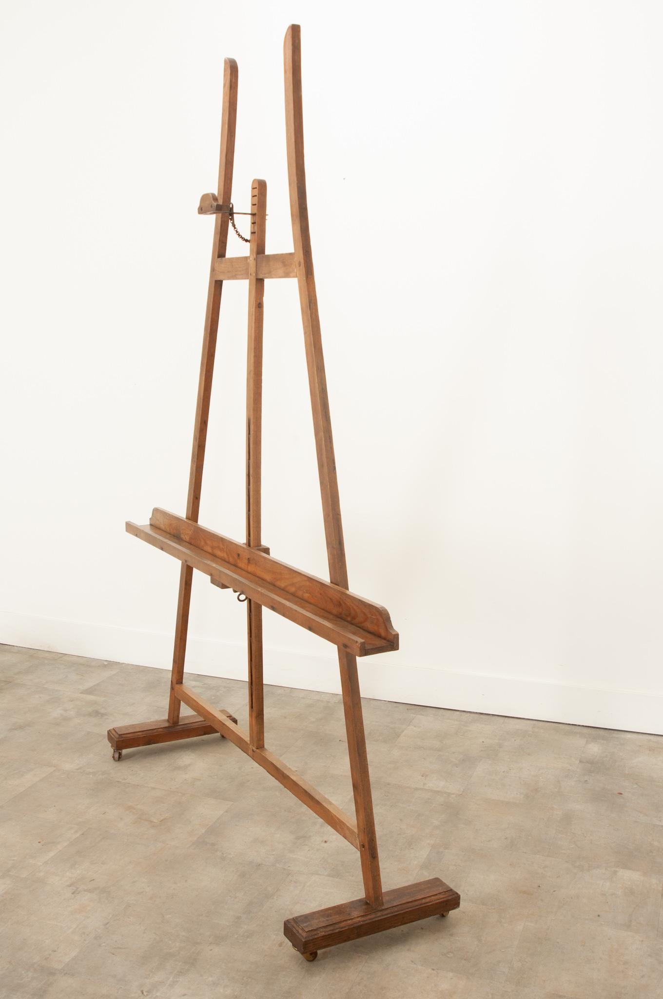 Other French 19th Century Massive Oak Artist’s Easel For Sale