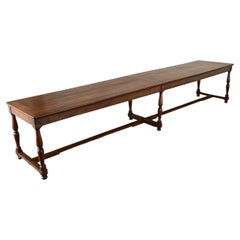 French 19th Century Massive Solid Oak Farm Table