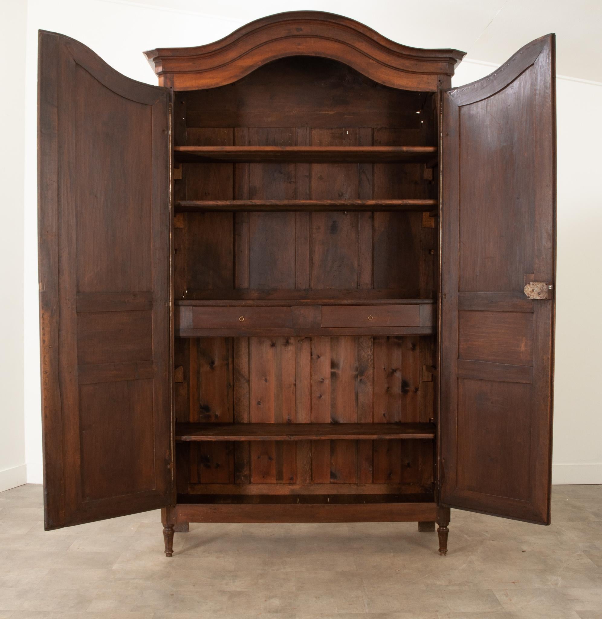 French 19th Century Massive Solid Walnut Armoire 3