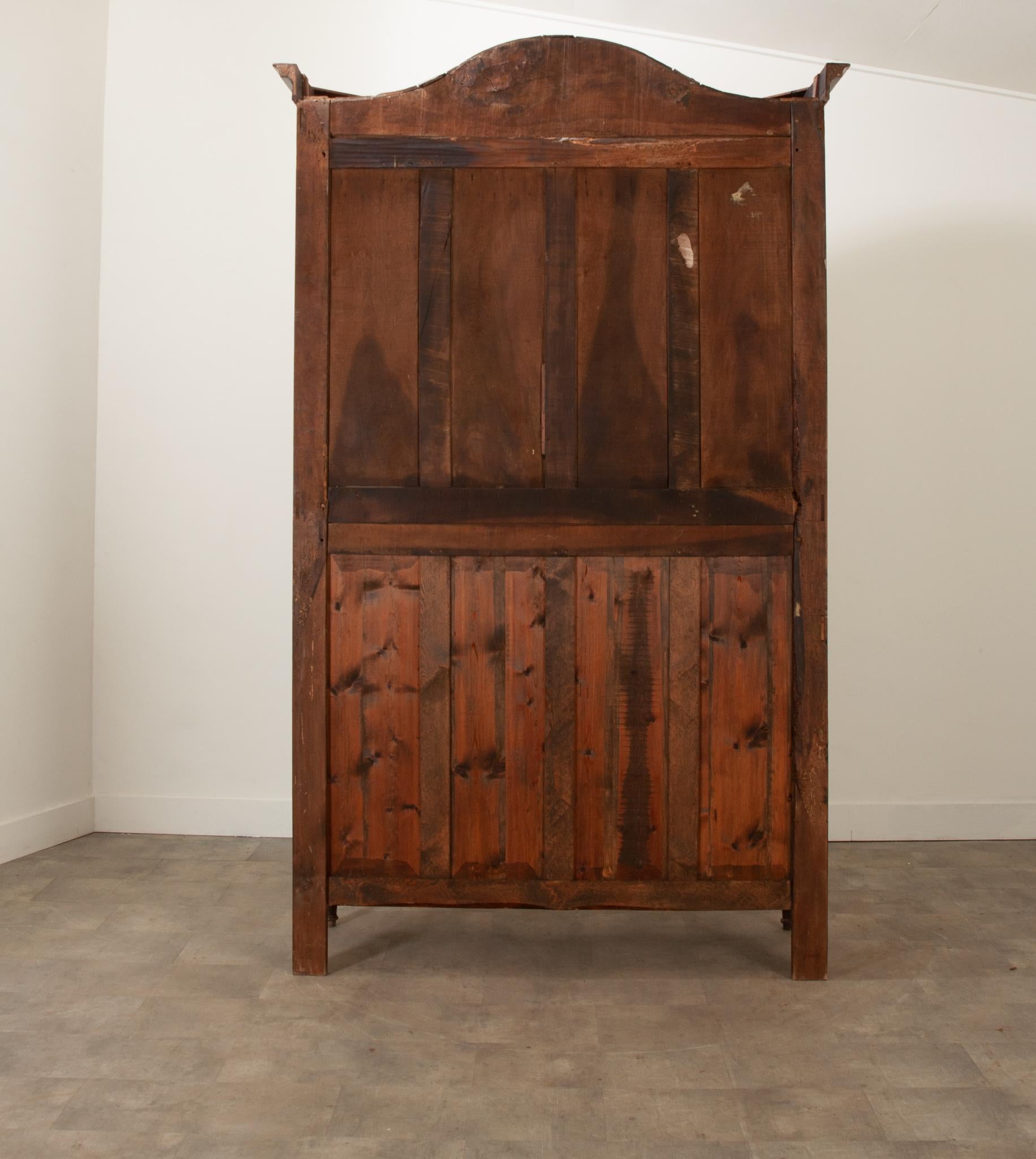 French 19th Century Massive Solid Walnut Armoire 5