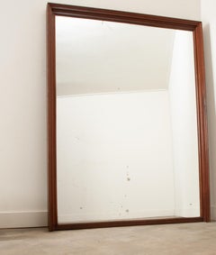 French 19th Century Massive Walnut Mantel Mirror