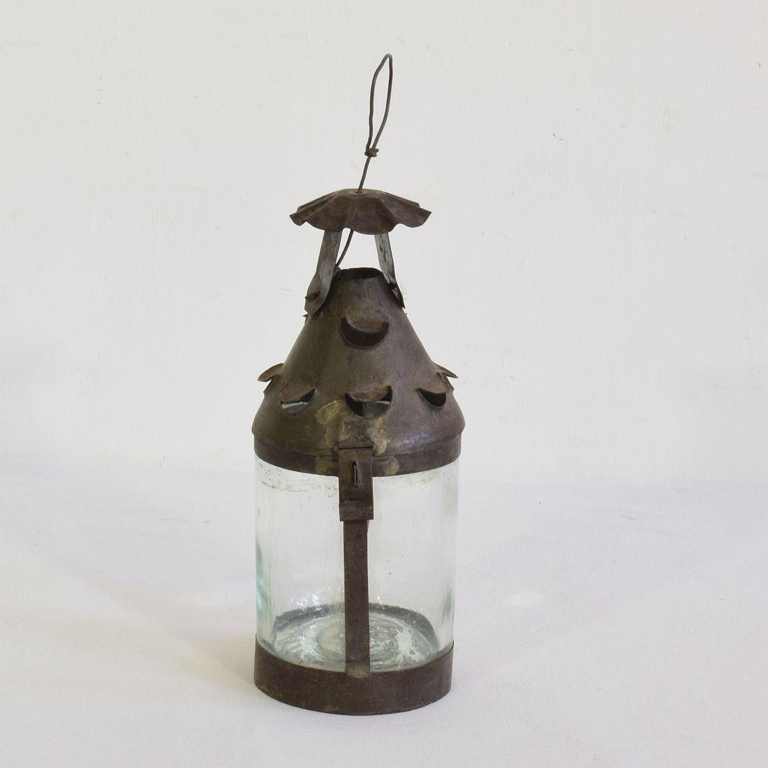 Folk Art French, 19th Century Metal Lantern