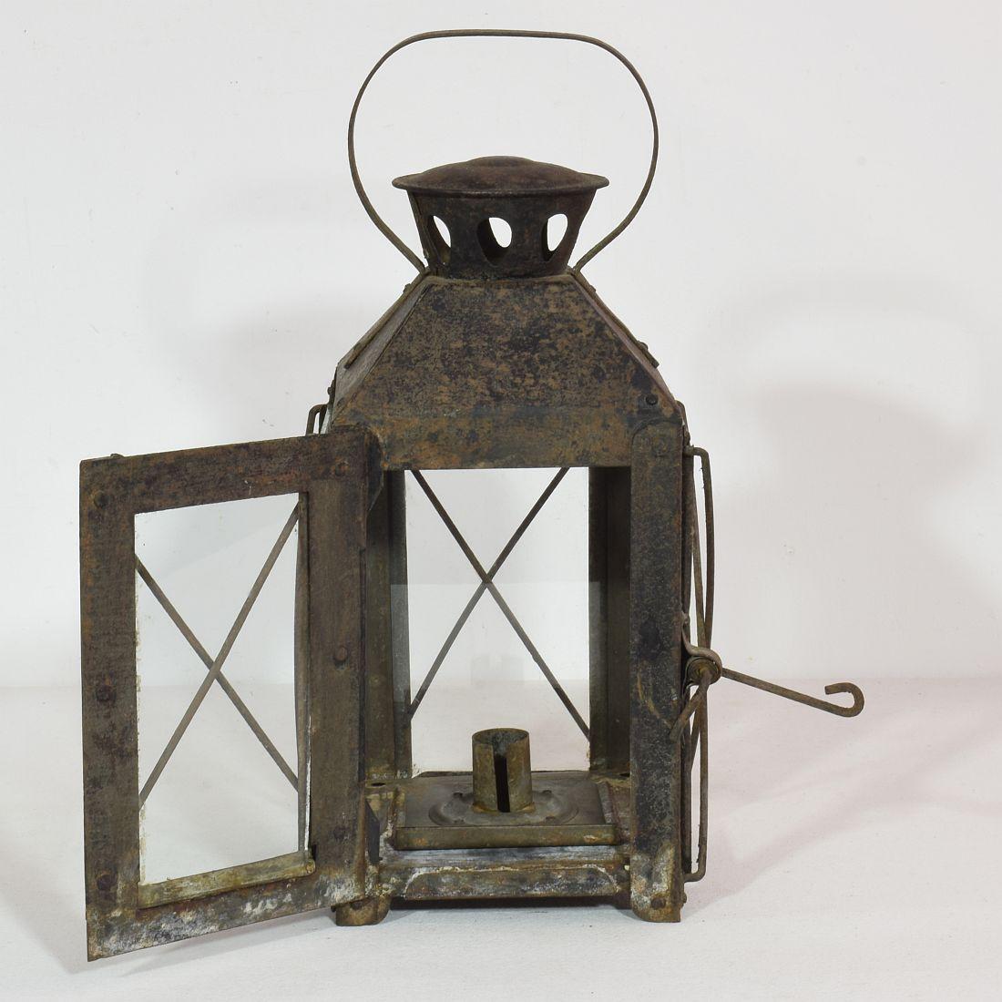French Provincial French, 19th Century, Metal Lantern