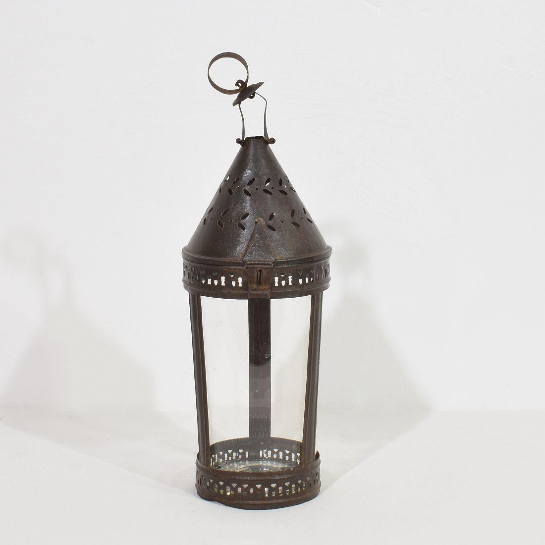 Farol de metal francés del siglo XIX Provincial francés en venta