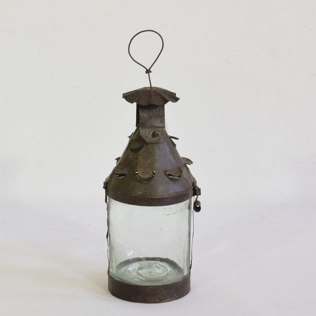Iron French, 19th Century Metal Lantern