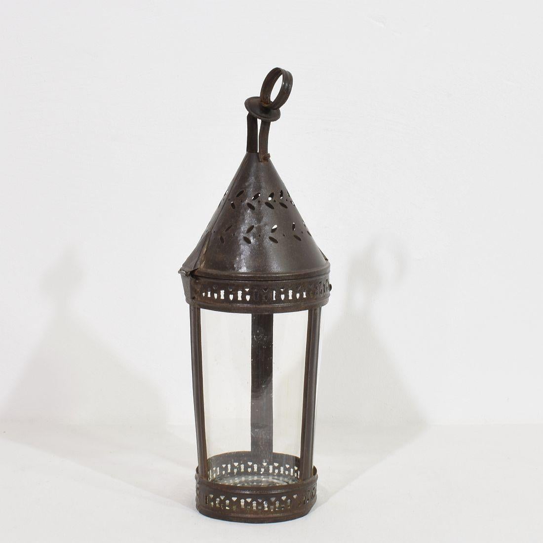 Lanterne en métal française du XIXe siècle Bon état - En vente à Buisson, FR