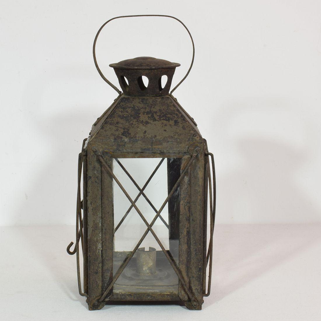 French, 19th Century, Metal Lantern 2