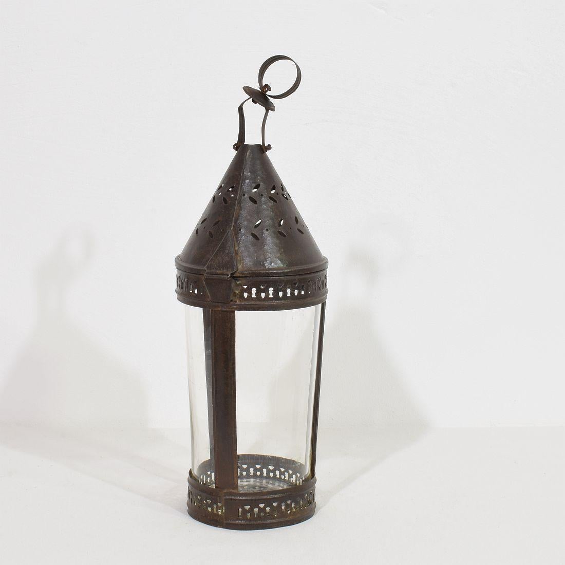 Hand-Crafted French, 19th Century Metal Lantern For Sale