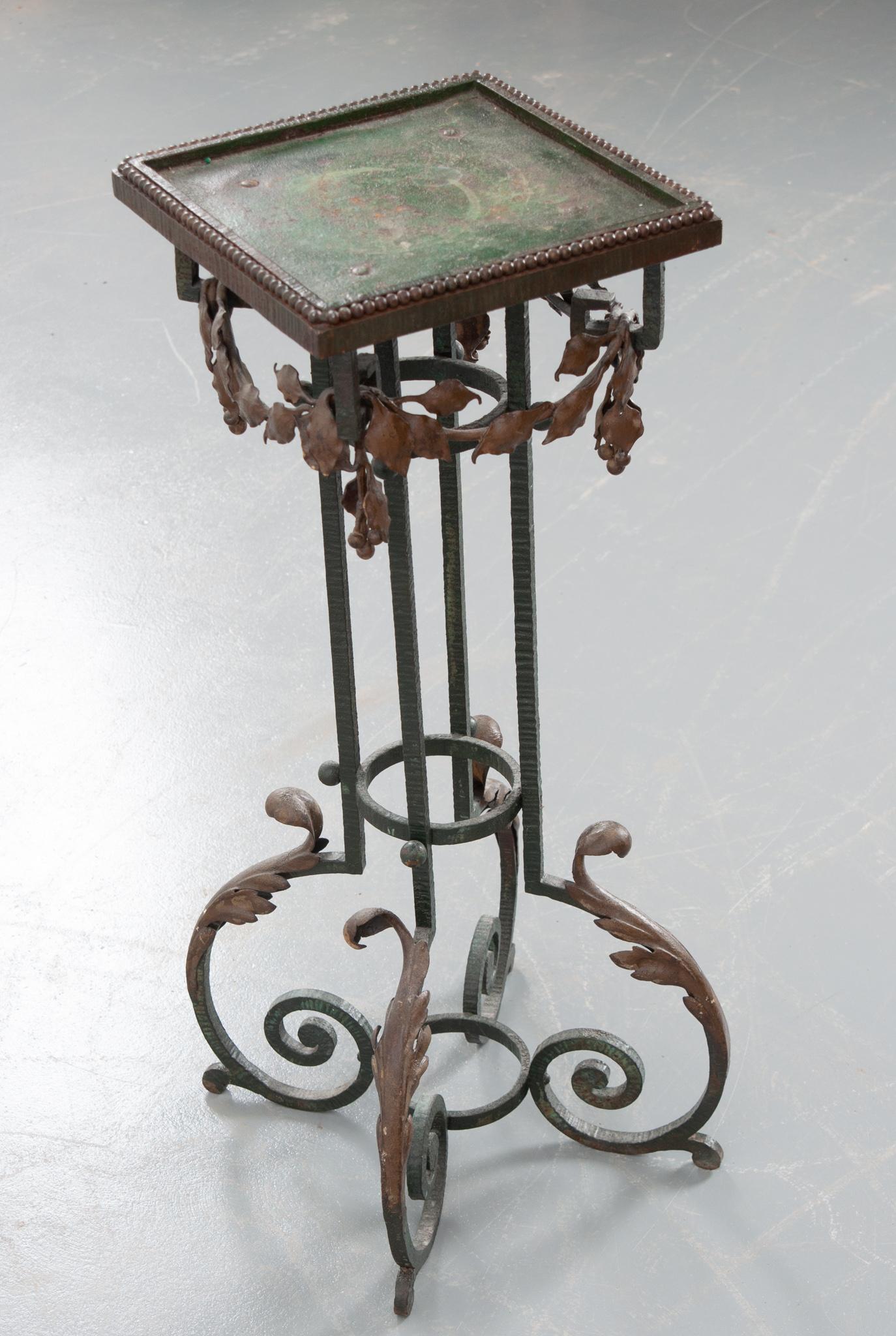 vintage french metal plant stand
