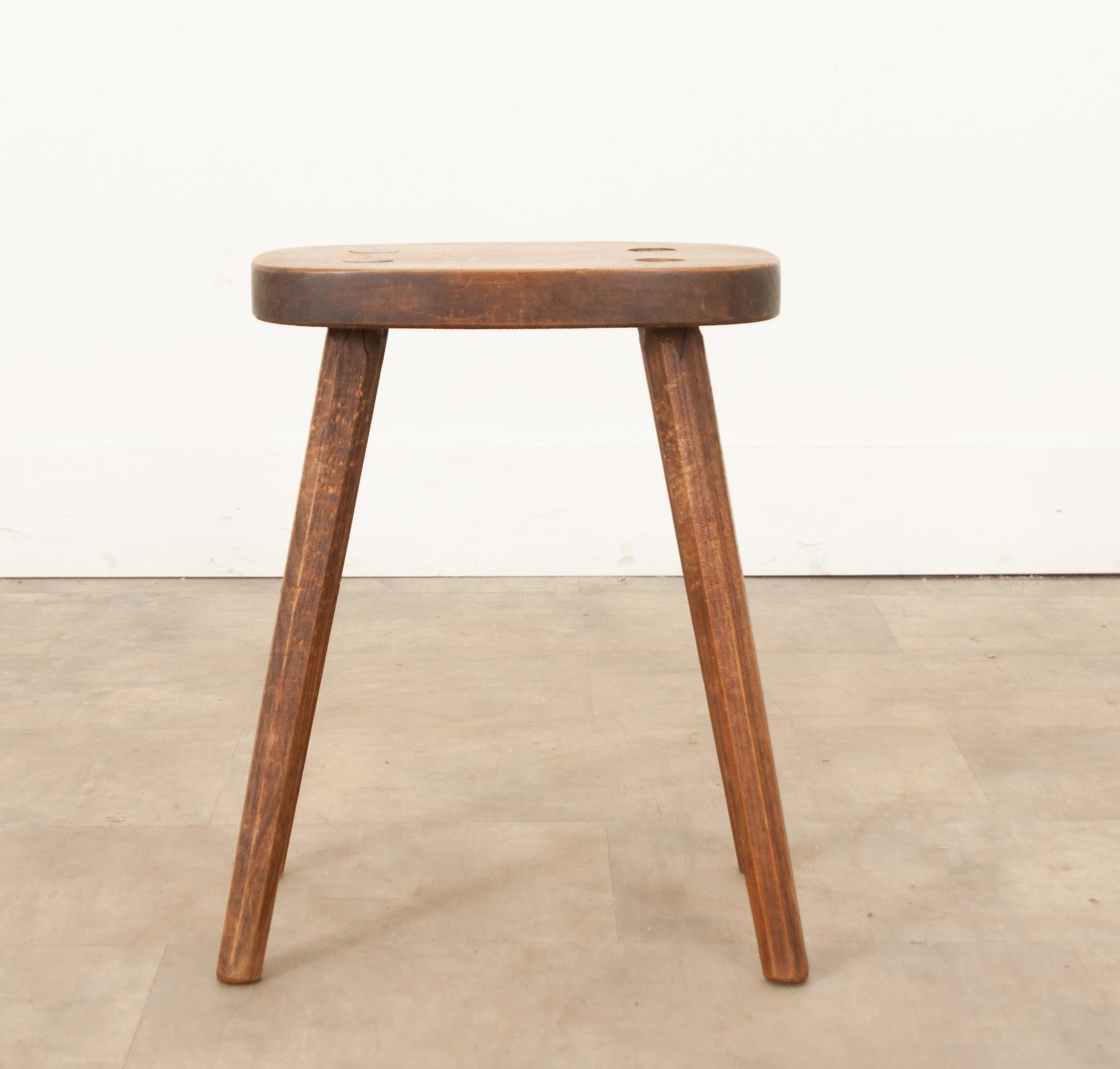 Rustic French 19th Century Milking Stool