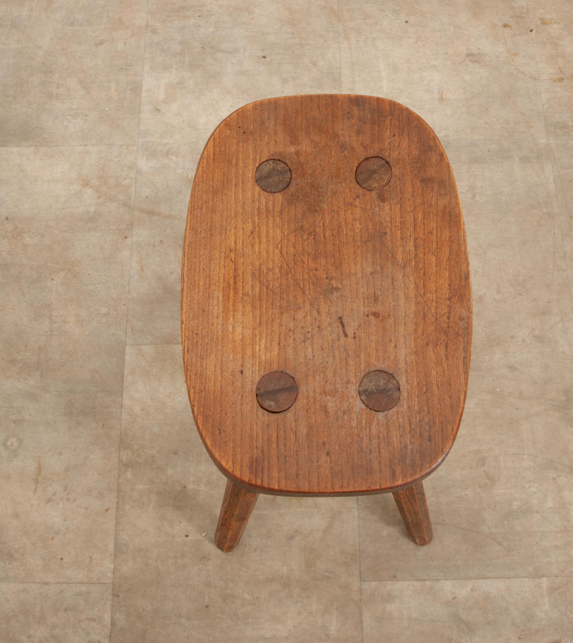 French 19th Century Milking Stool In Good Condition In Baton Rouge, LA