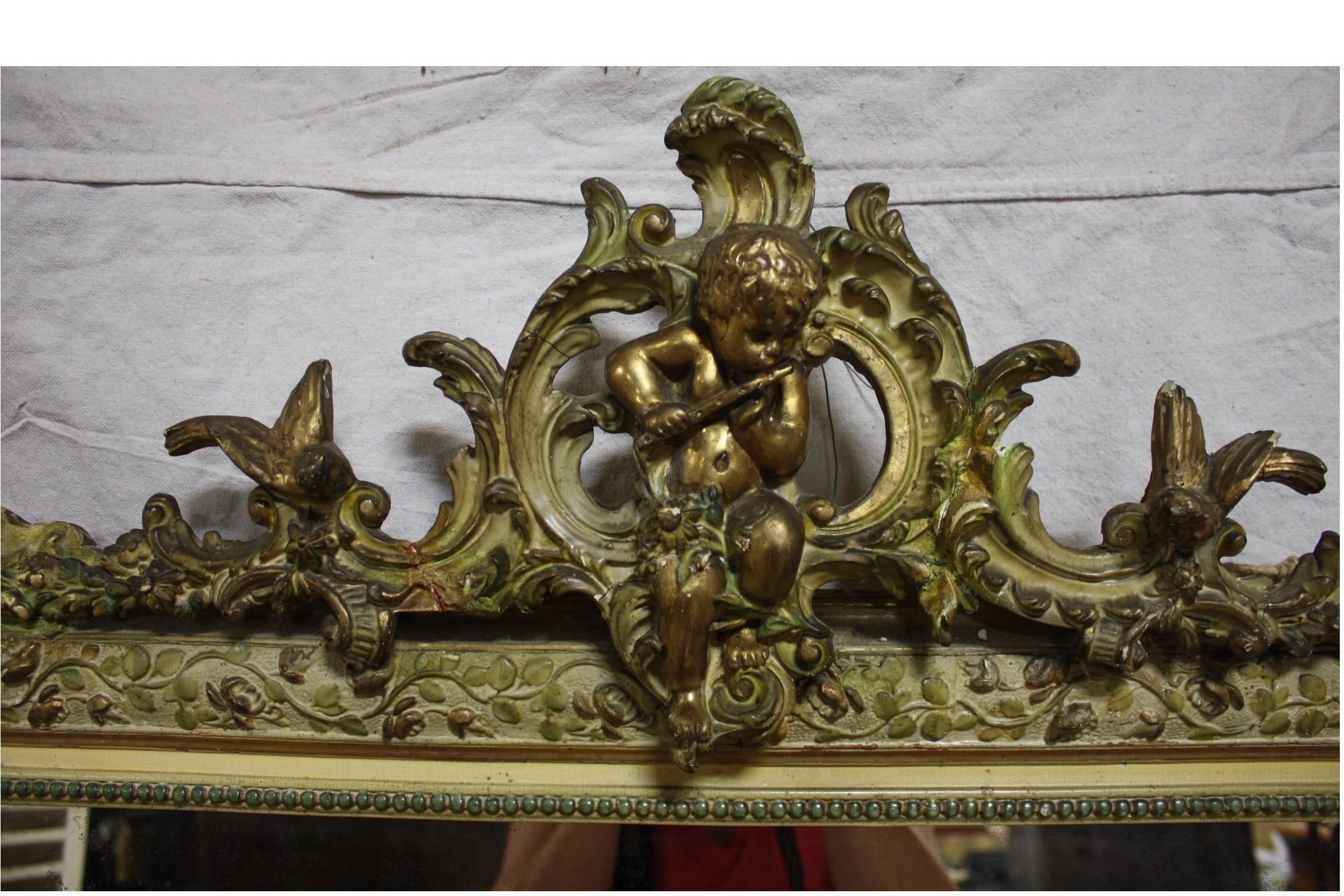 Painted French 19th Century Mirror