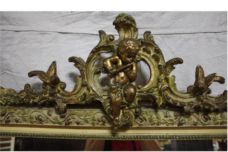 Painted French 19th Century Mirror For Sale