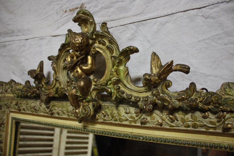 Giltwood French 19th Century Mirror For Sale