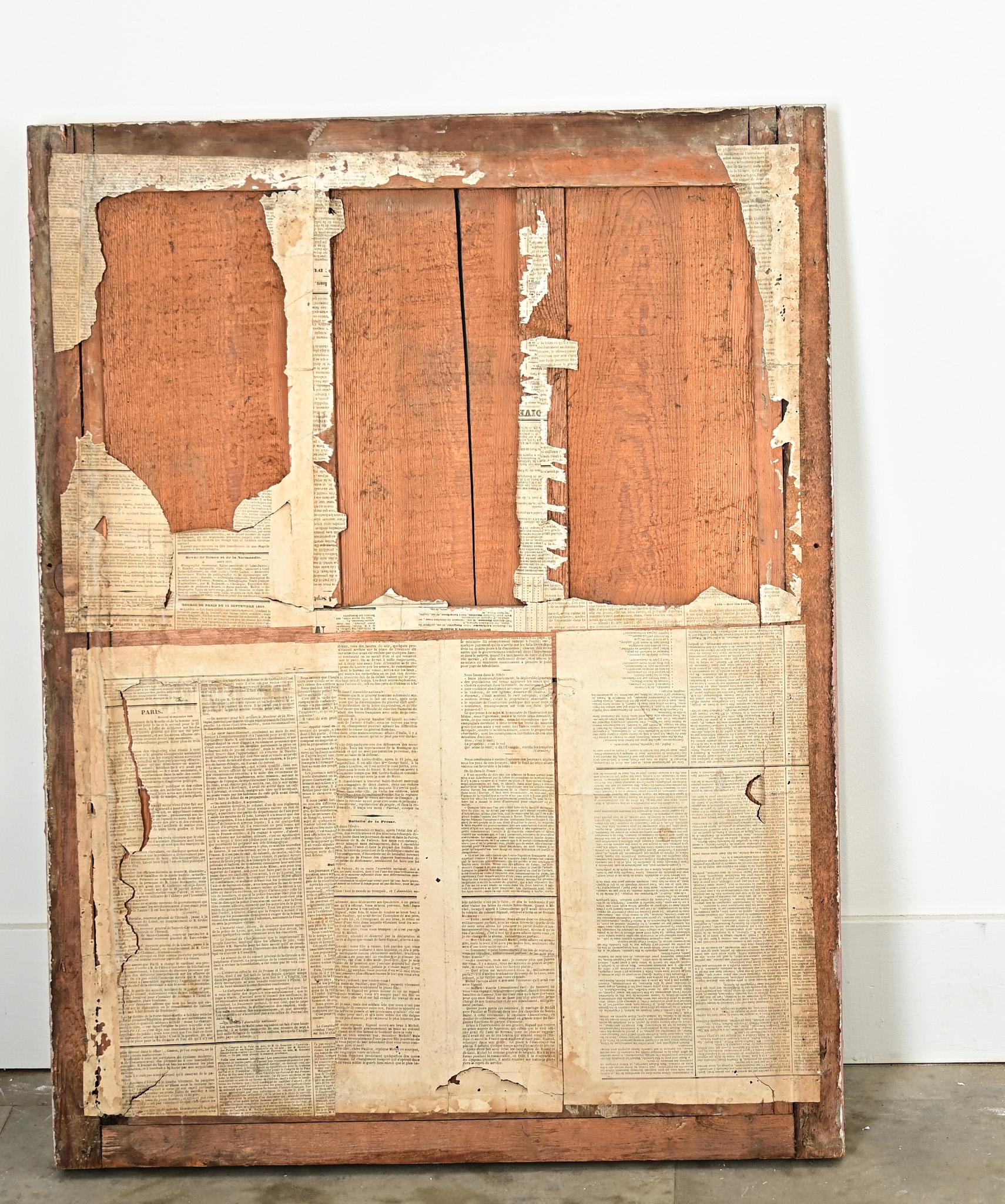 Miroir français du 19ème siècle avec peinture récente Bon état - En vente à Baton Rouge, LA