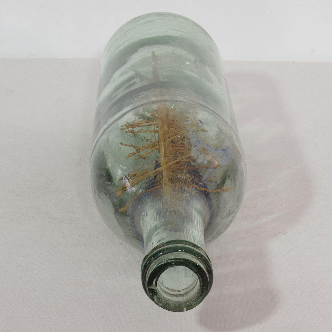 French, 19th Century, Model Ship in a Glass Bottle 2
