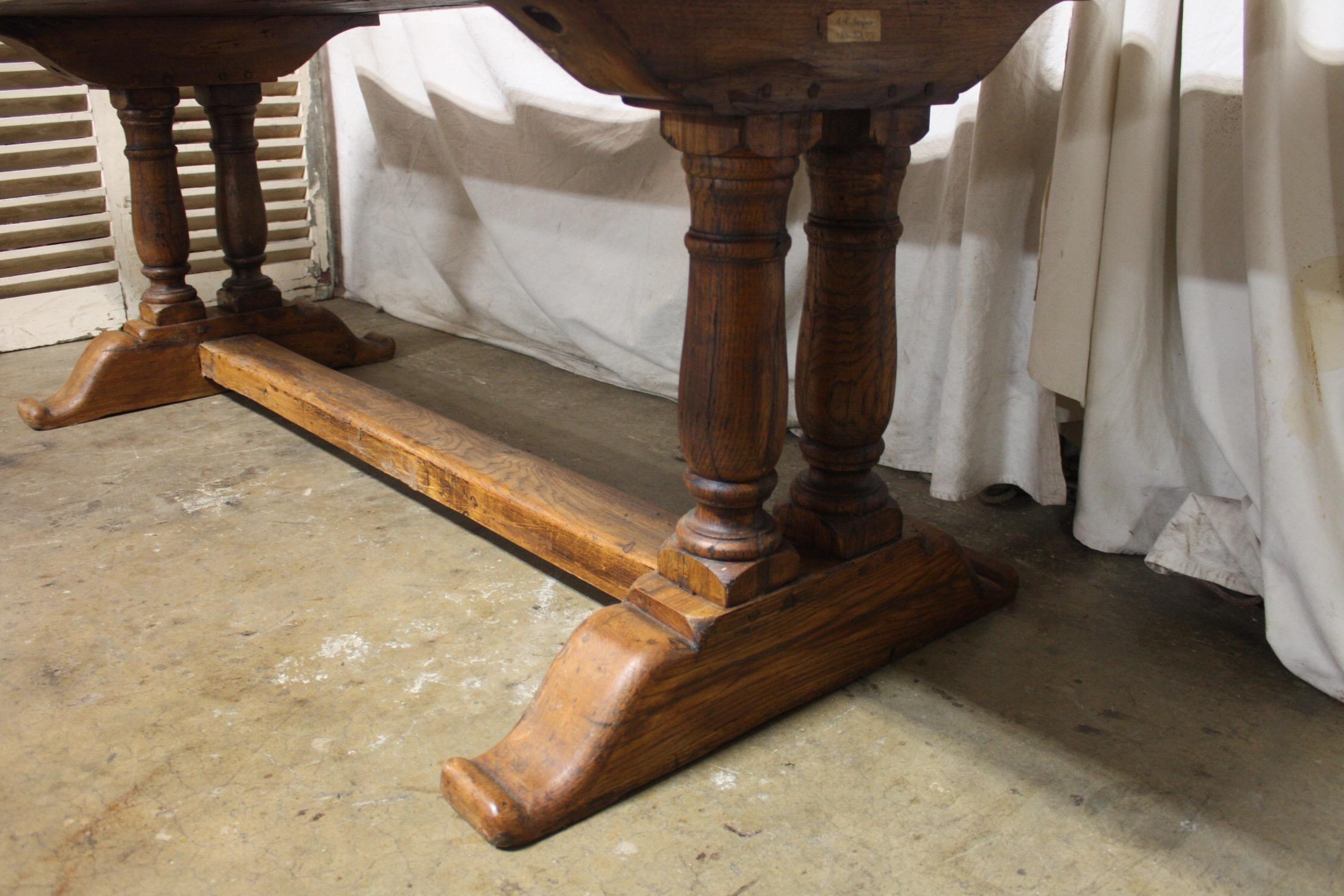 French 19th century monastery table.