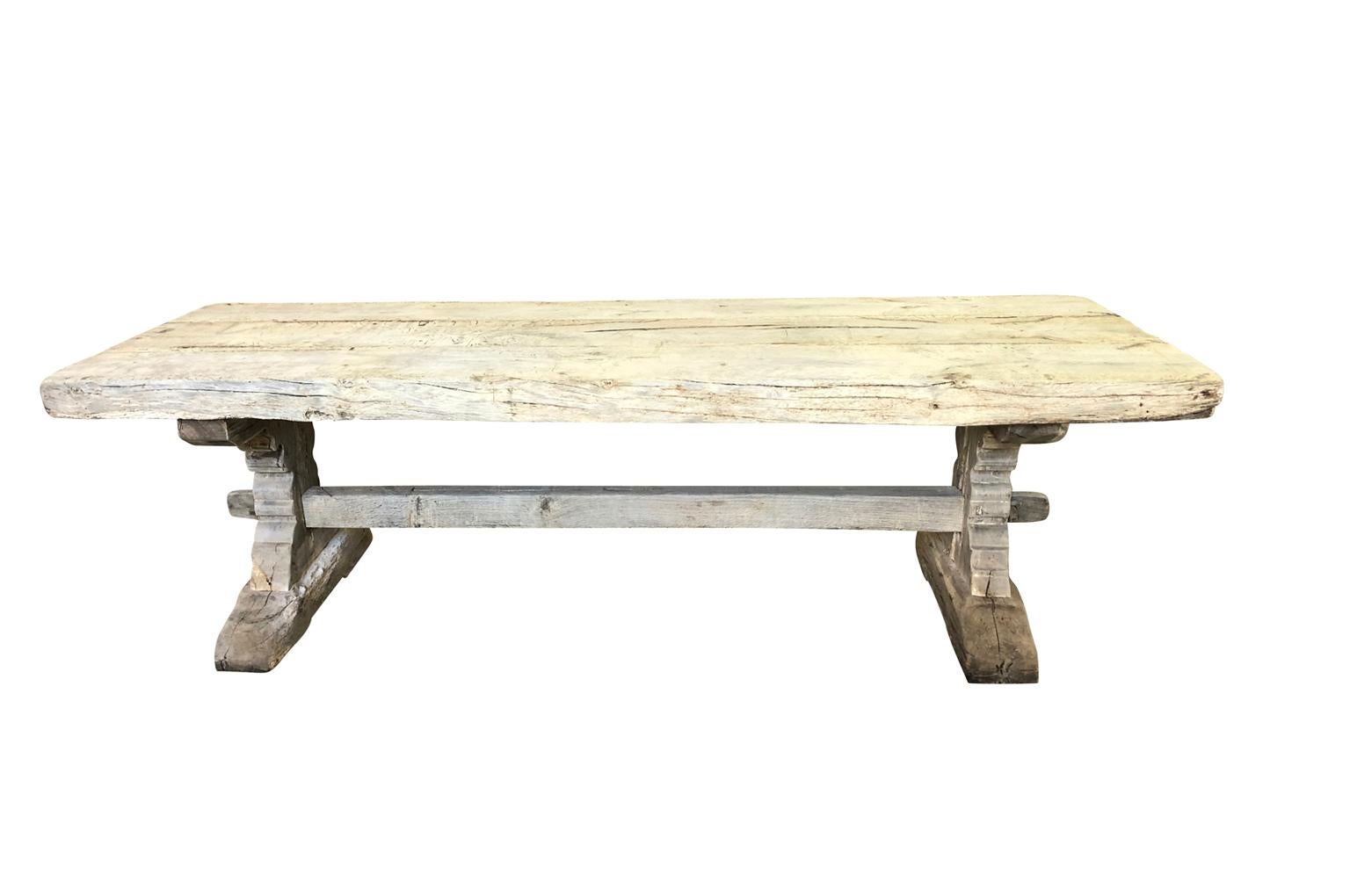 French 19th Century Monastery Table In Good Condition In Round Top, TX