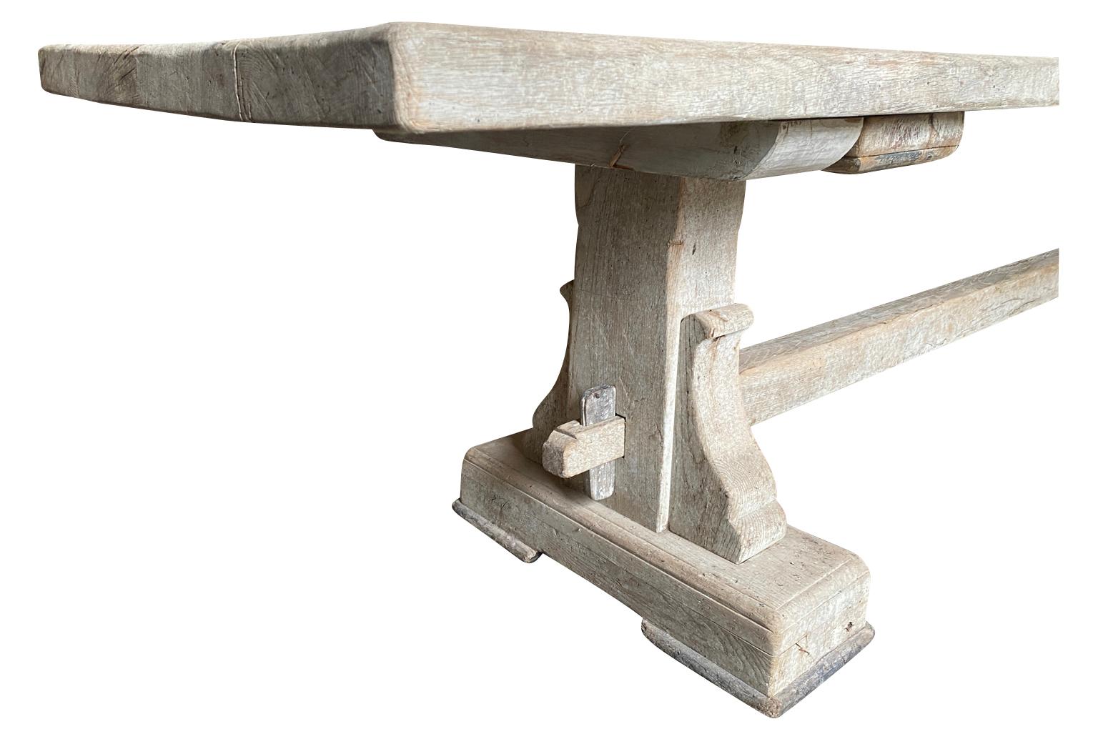 Chêne Table de monastère française du 19e siècle en vente