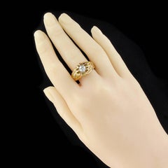 French 19th Century Napoleon 3 18 Karat Rose Gold 0.60 Carat Diamond Man Ring