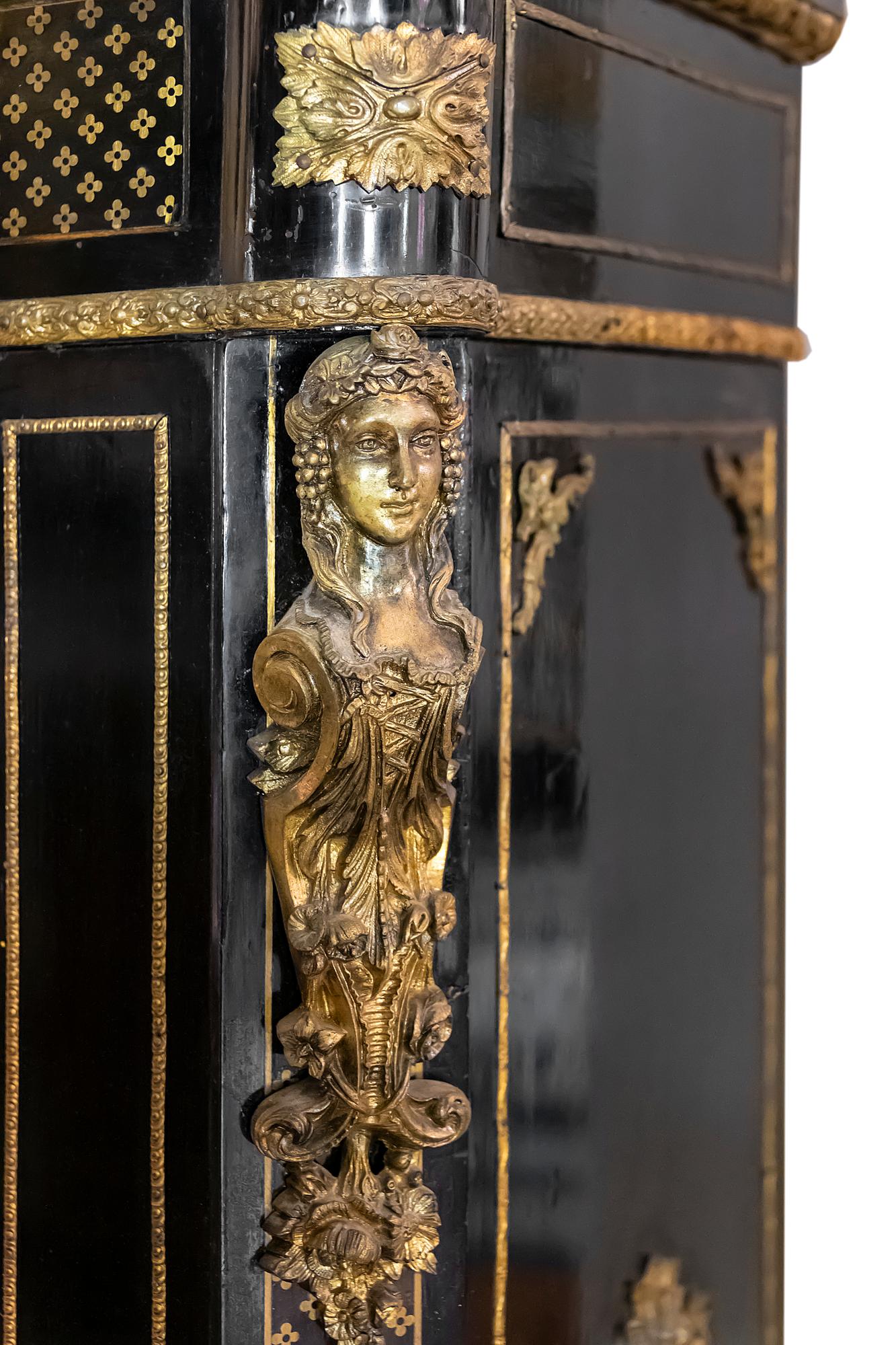 Brass French 19th Century Napoleon III Cabinet