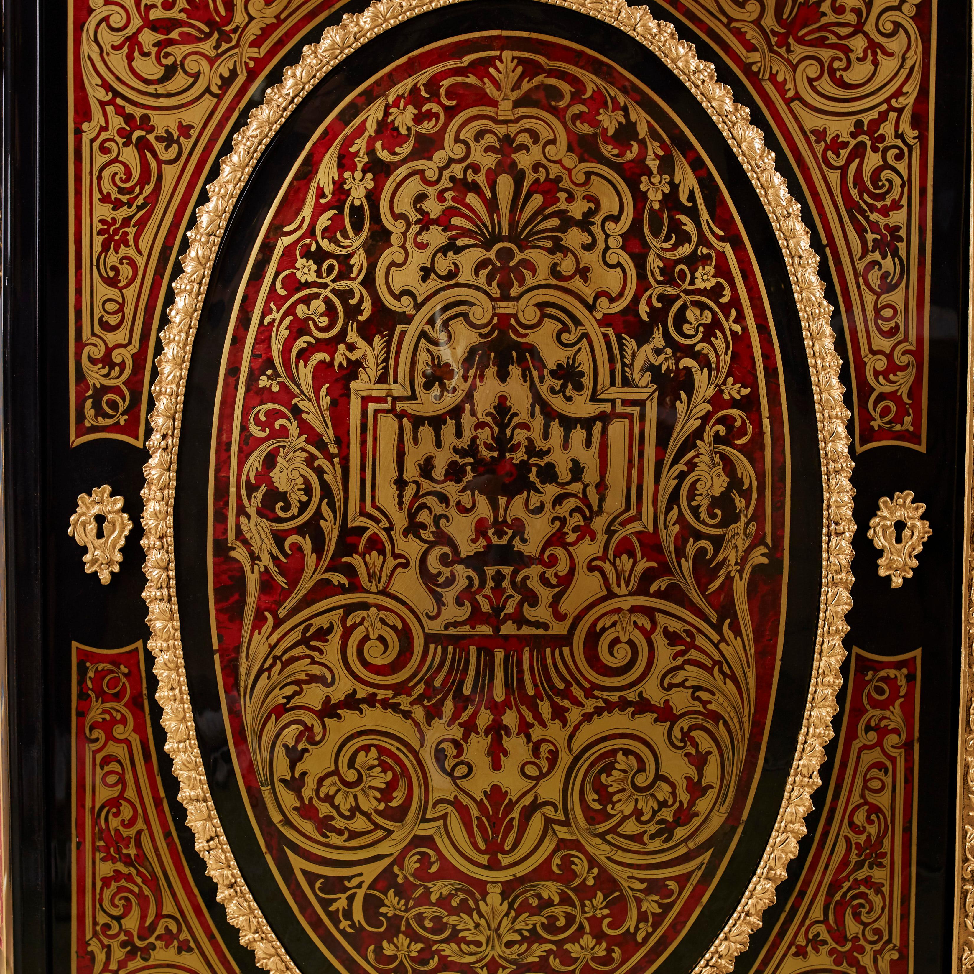 French 19th Century Napoleon III Cabinet, Styl Boulle For Sale 4