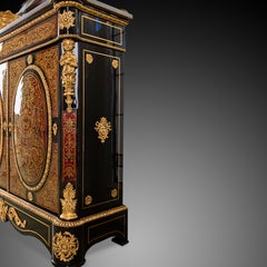 Gabinetto francese Napoleone III del XIX secolo, stile Boulle