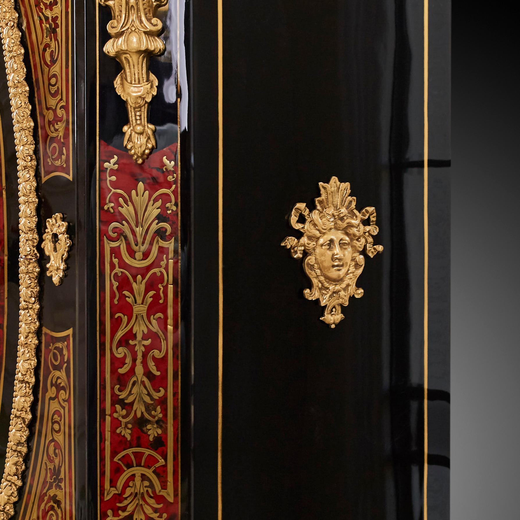 French 19th Century Napoleon III Cabinet, Styl Boulle For Sale 3