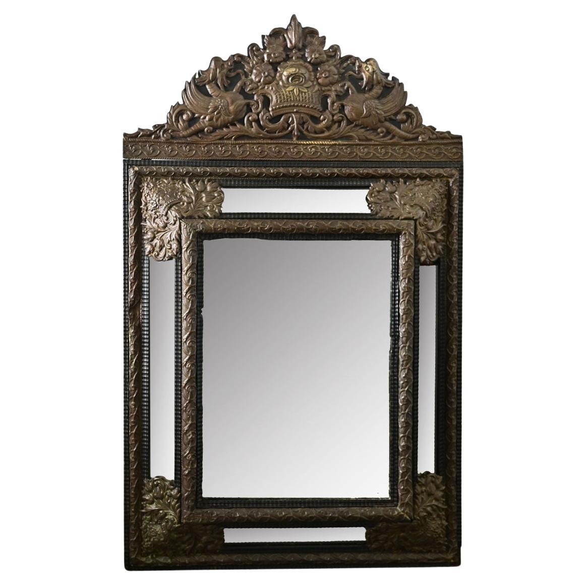 Miroir à coussin Napoléon III du 19ème siècle