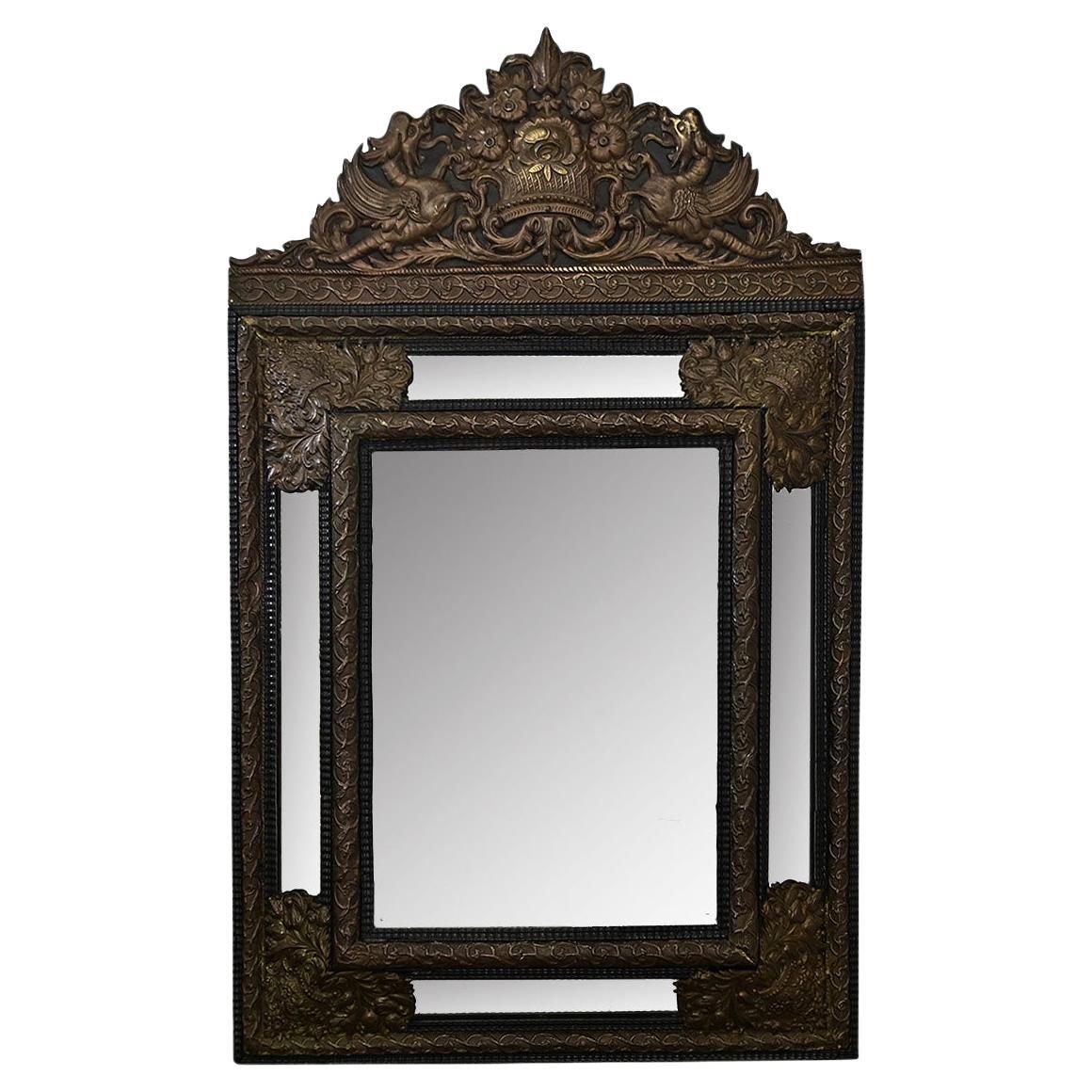 French 19th Century Napoleon III Cushion Mirror For Sale