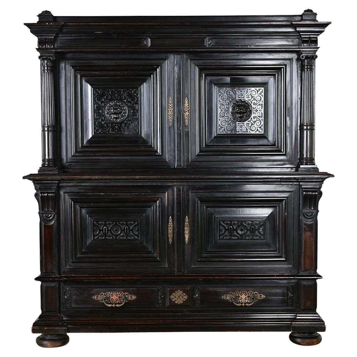 French 19th Century Napoleon III Ebonized Cabinet For Sale