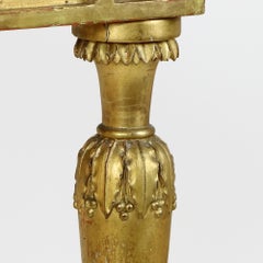 French Louis XVI Giltwood & Marble Console Table, 19th Century