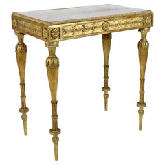 French 19th Century Napoleon III / Louis XVI Style Giltwood Center Table