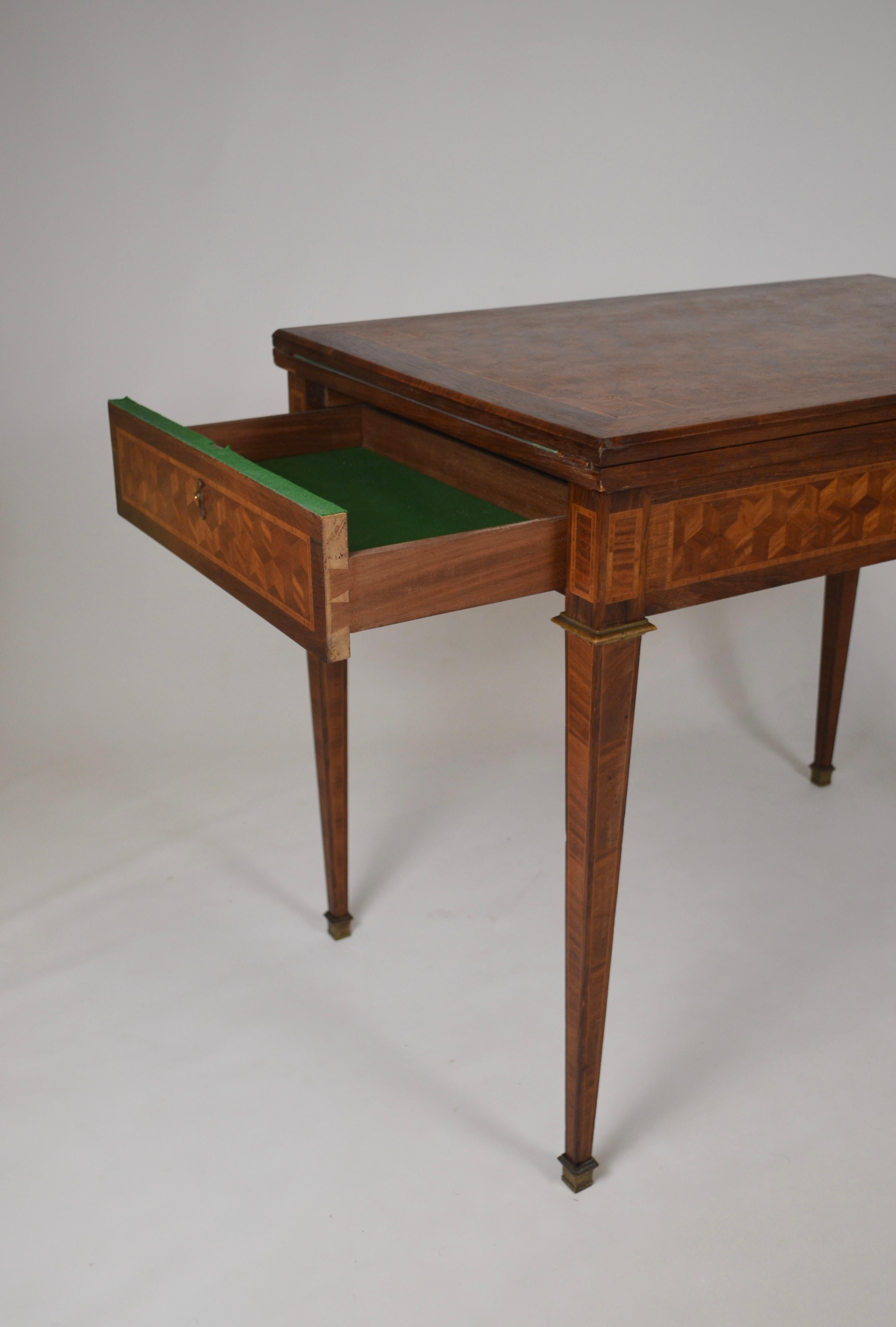 French 19th Century Napoleon III Parquetry Game Table For Sale 6