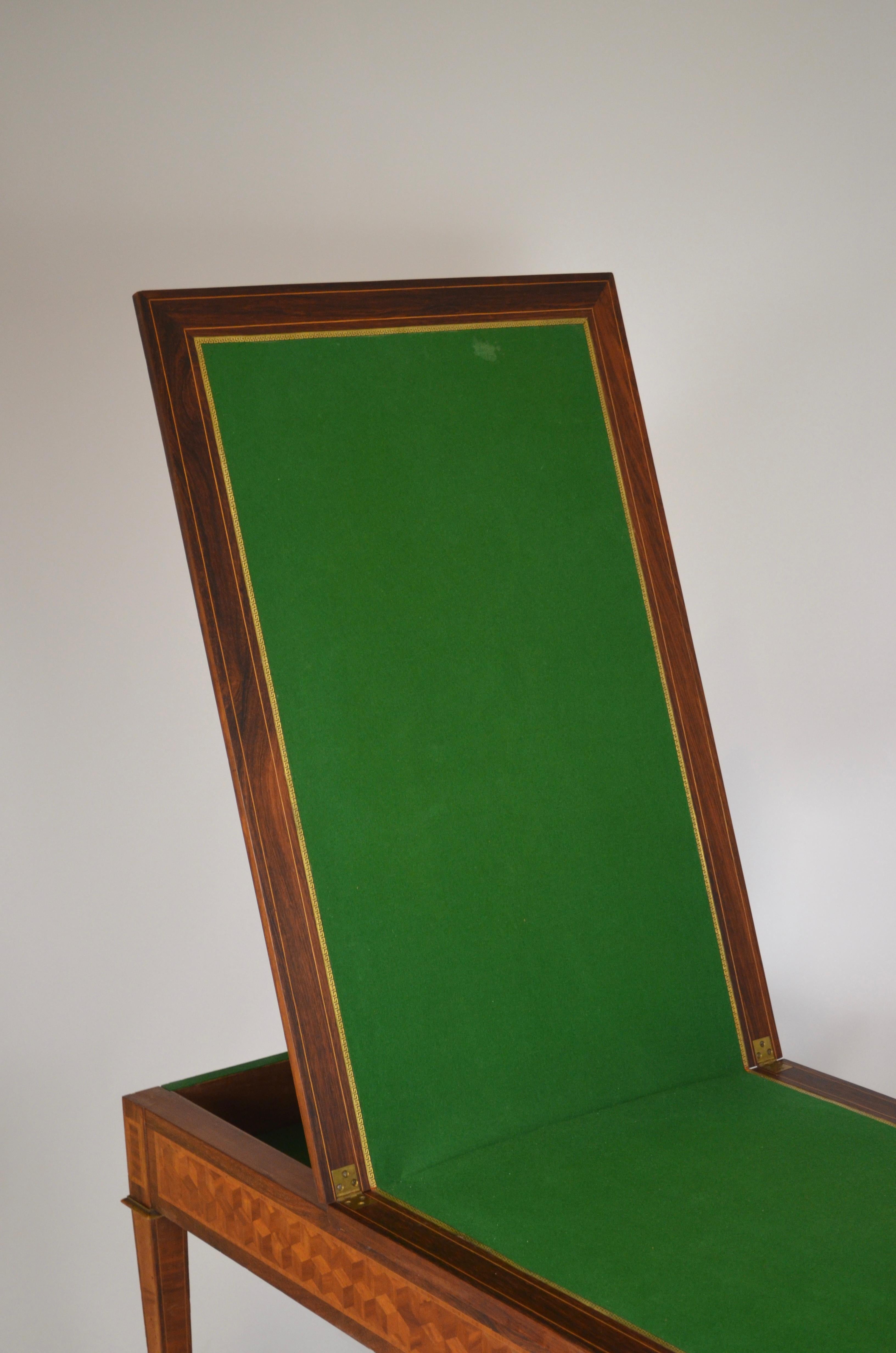 French 19th Century Napoleon III Parquetry Game Table For Sale 7