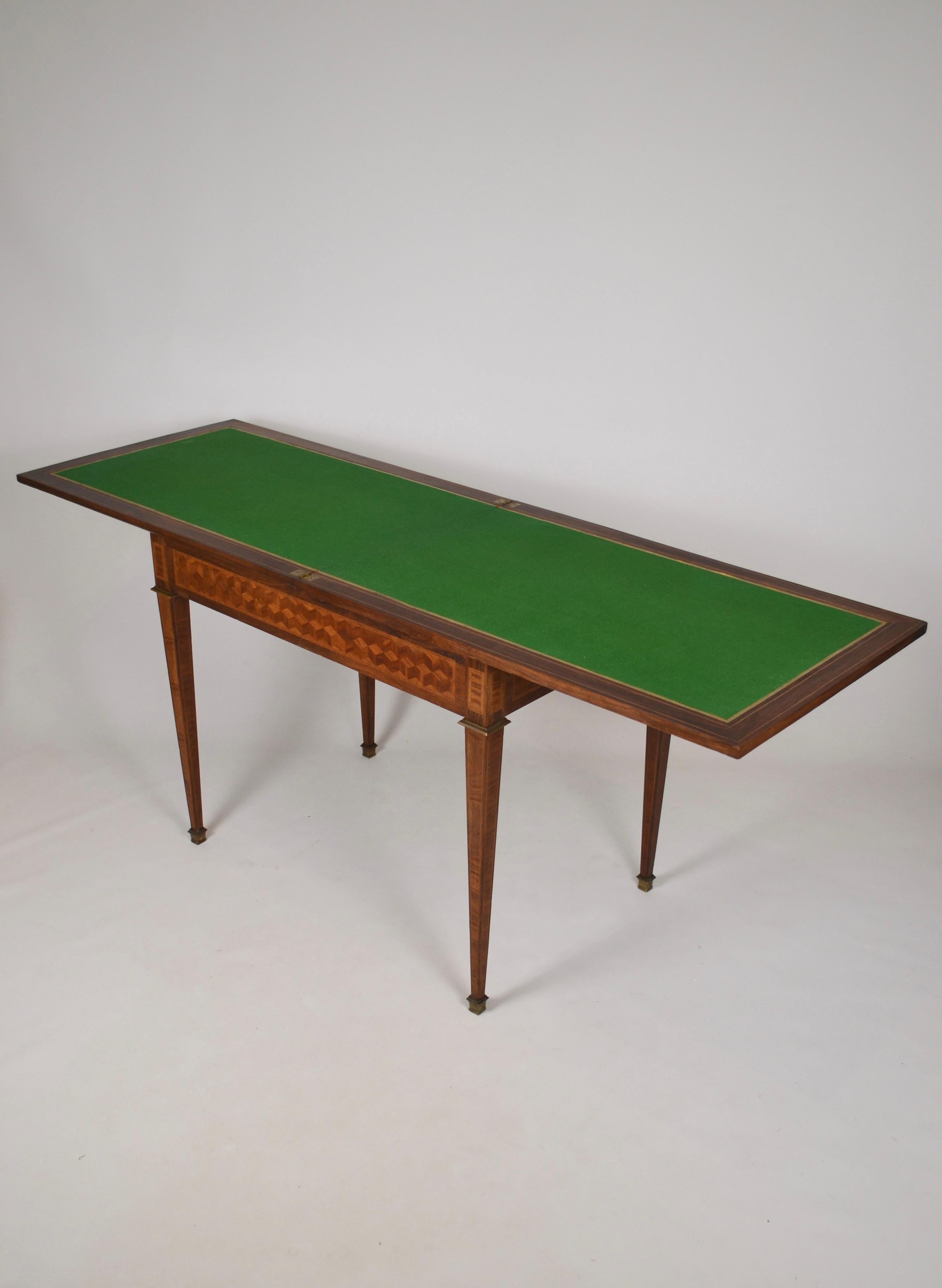 French 19th Century Napoleon III Parquetry Game Table For Sale 8