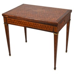 Antique French 19th Century Napoleon III Parquetry Game Table