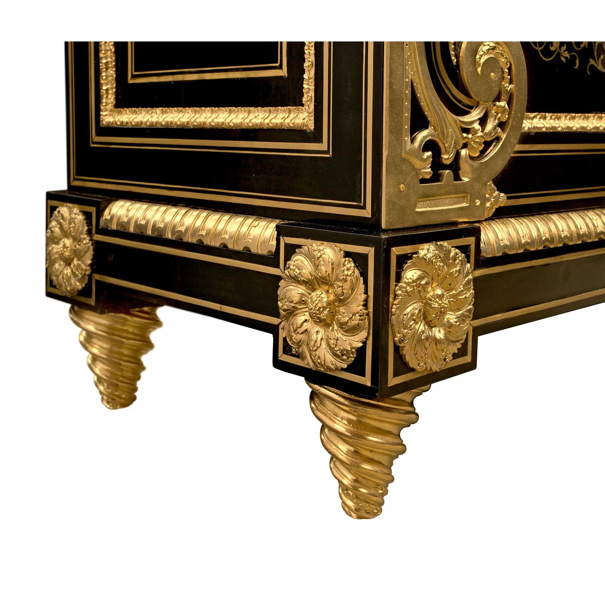 French 19th Century Napoleon III Period Boulle Cabinet À Hauteur D’Appui For Sale 6