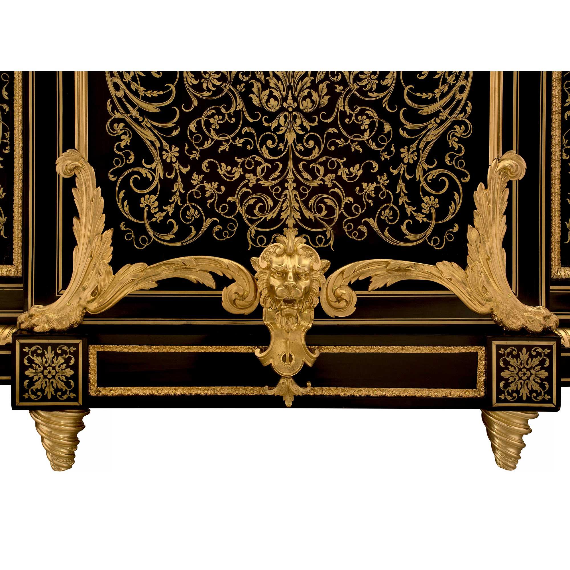 Cabinet à hauteur d'appui français Napoléon III du 19ème siècle, période Boulle en vente 1