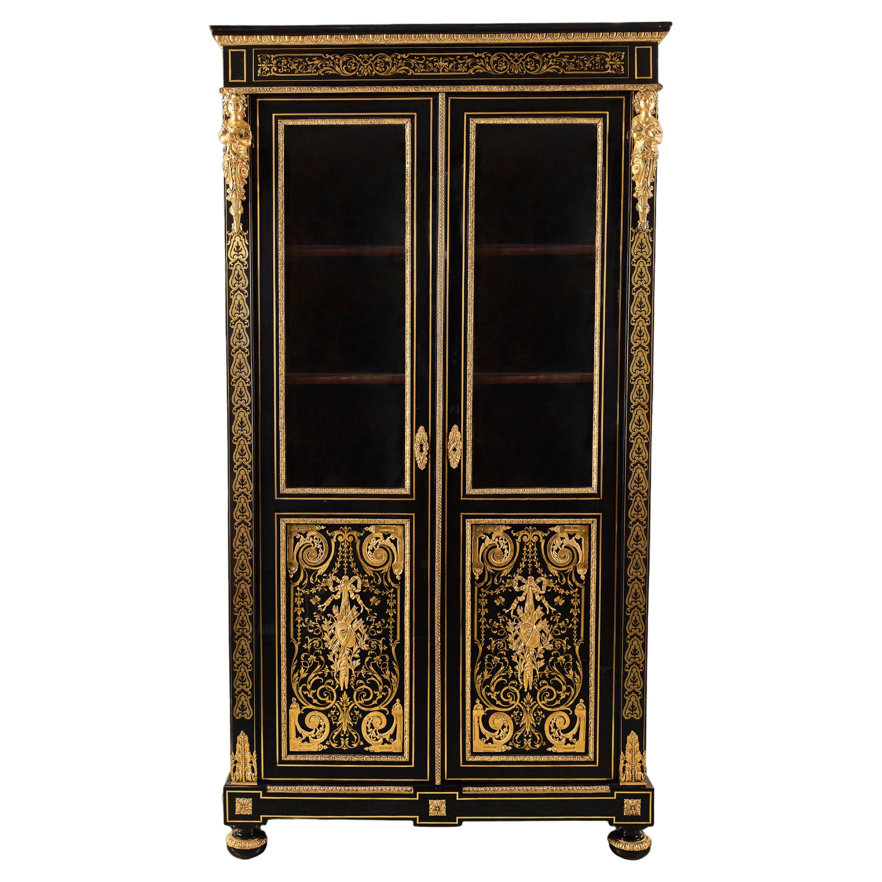 French 19th Century Napoleon III Period Cabinet Bookcase