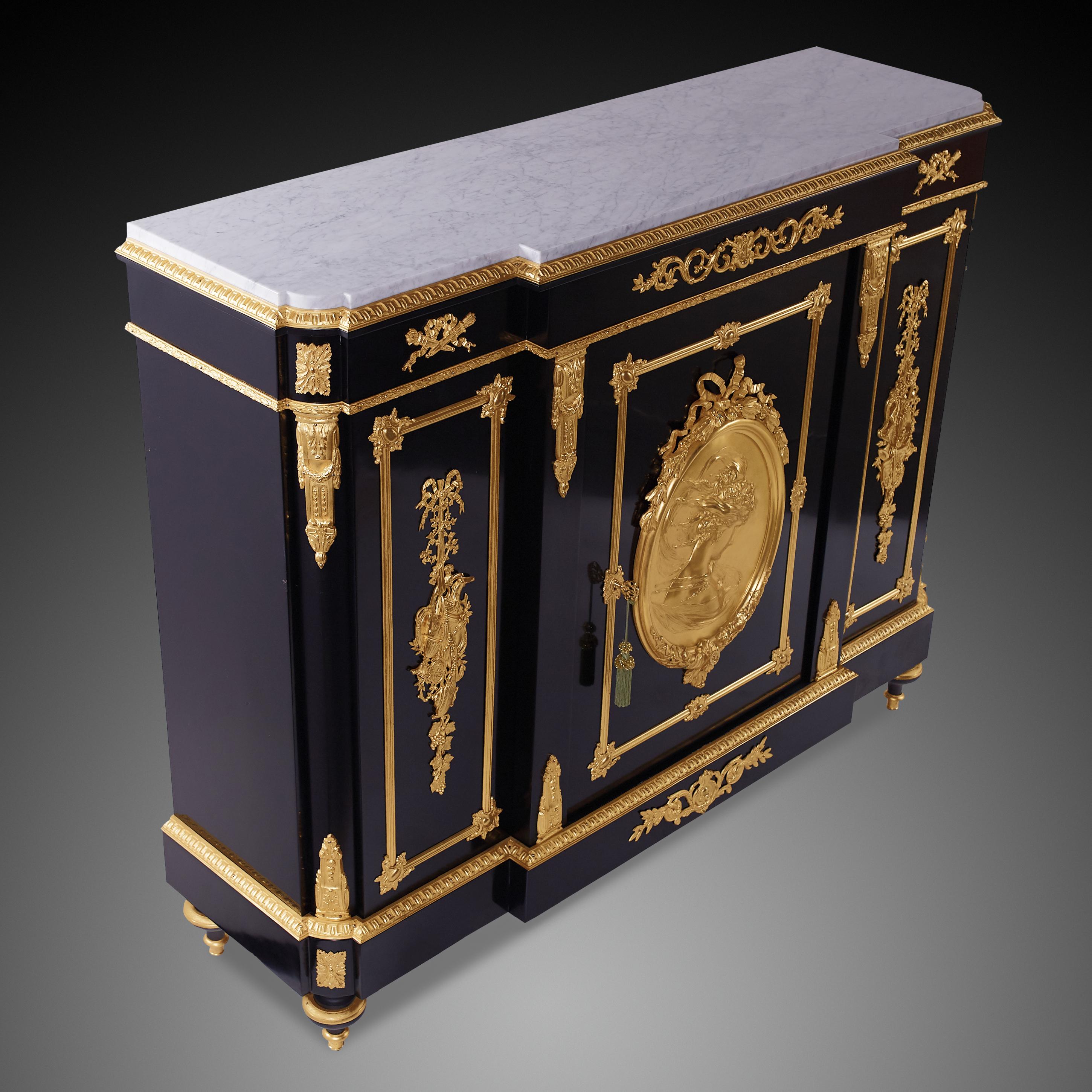 French 19th Century Napoleon III Period Cabinet by Diehl 1