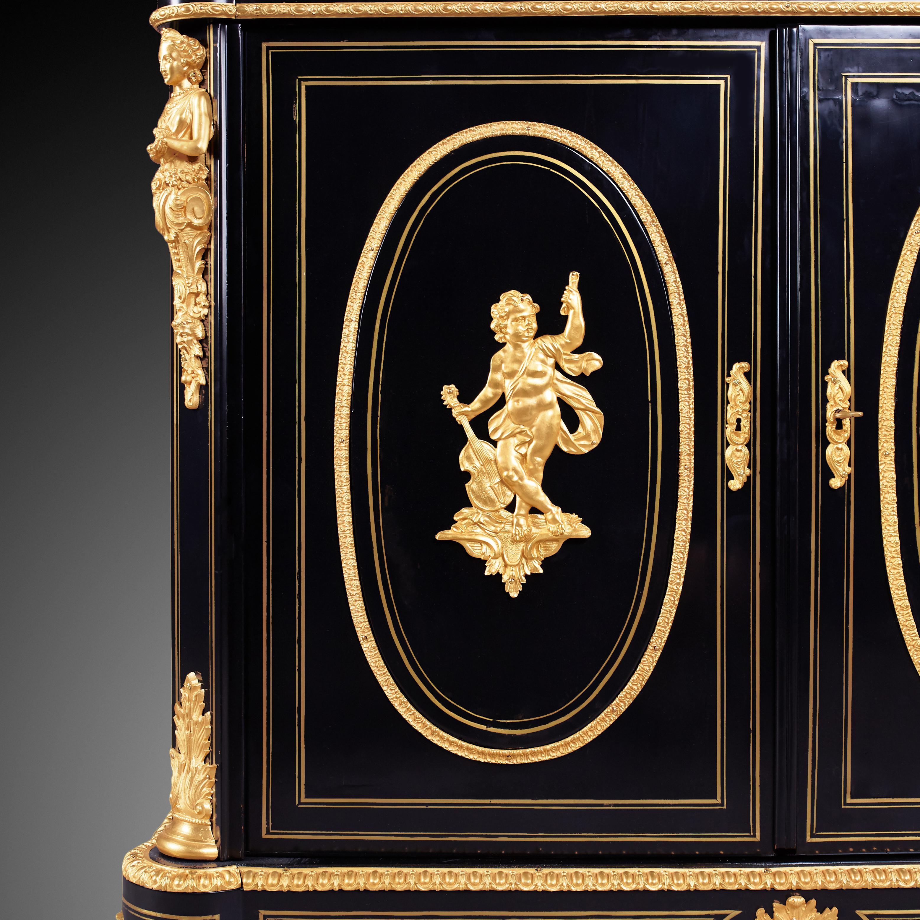 French 19th Century Napoleon III  Period Cabinet For Sale 1