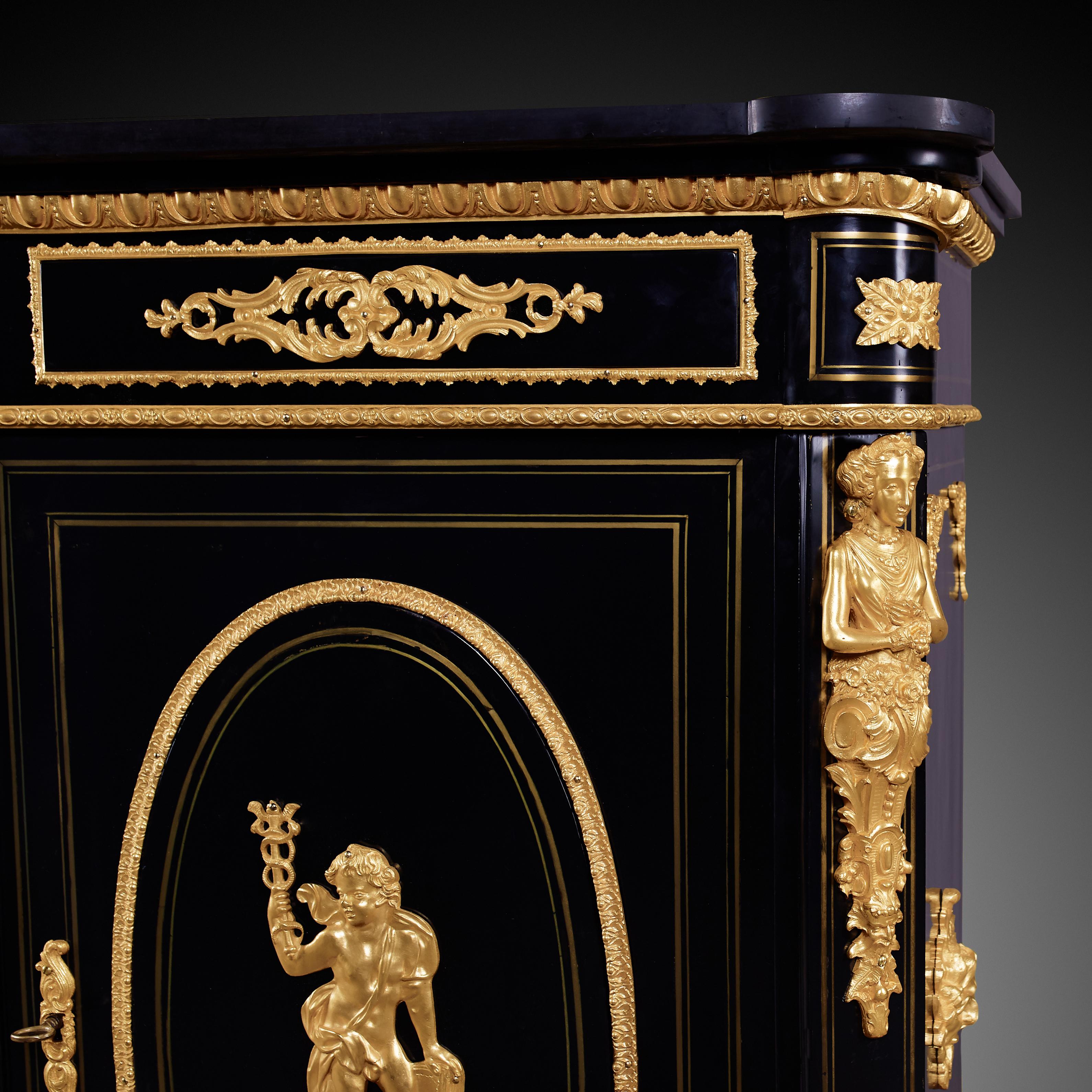 French 19th Century Napoleon III Period Cabinet For Sale 3