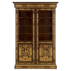 Armadio Boulle francese del XIX secolo del periodo Napoleone III in ebano, noce e ottone